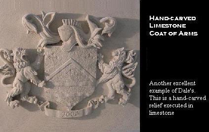 Coat of arms - hand-carved in limestone